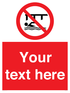 Custom Do not swim in the vicinity of piers